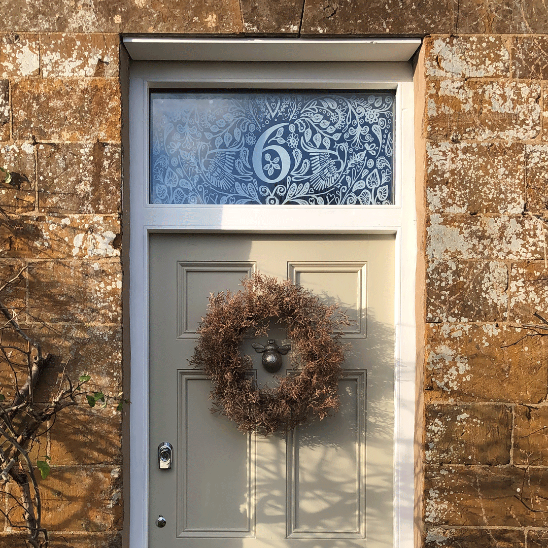 Folk custom door number window film