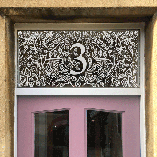 Folk custom door number window film